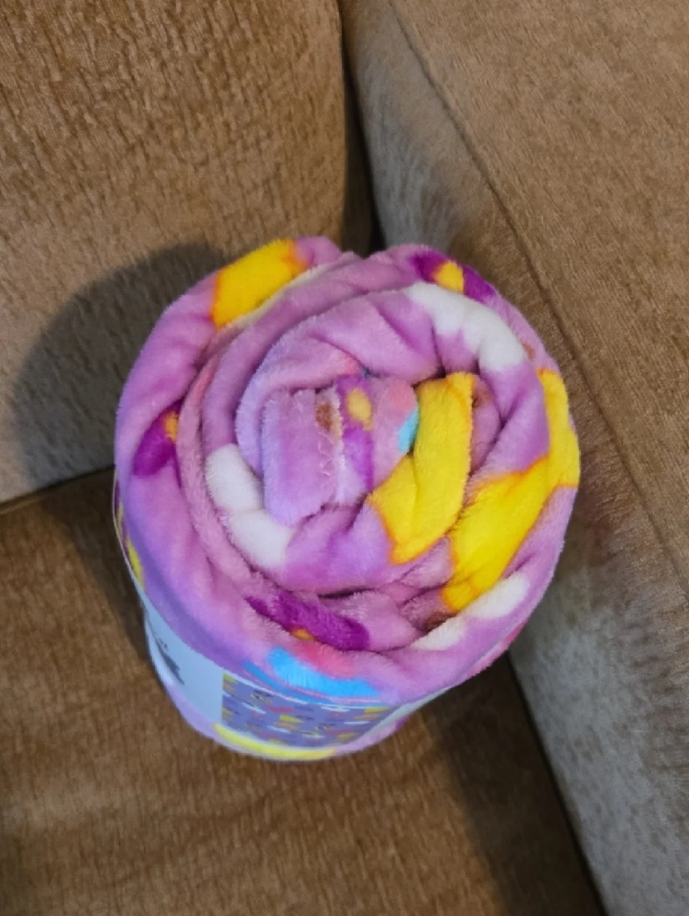 Peeps Happy Easter Plush Throw - Purple Bunny Print